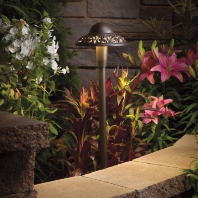Landscape LED Pierced Dome Path Light by Kichler - Starlight Lighting USA and Canada